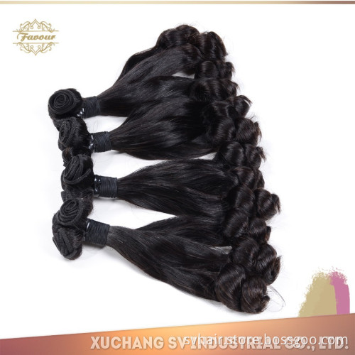 top quality Malaysian unprocessed human virgin remy hair bouncy curls indian aunty funmi hair